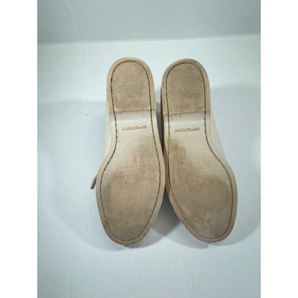 Sperry men's Shoes10M top sider beige leather boat shoes Authentic Original 2-ey - Picture 4 of 16